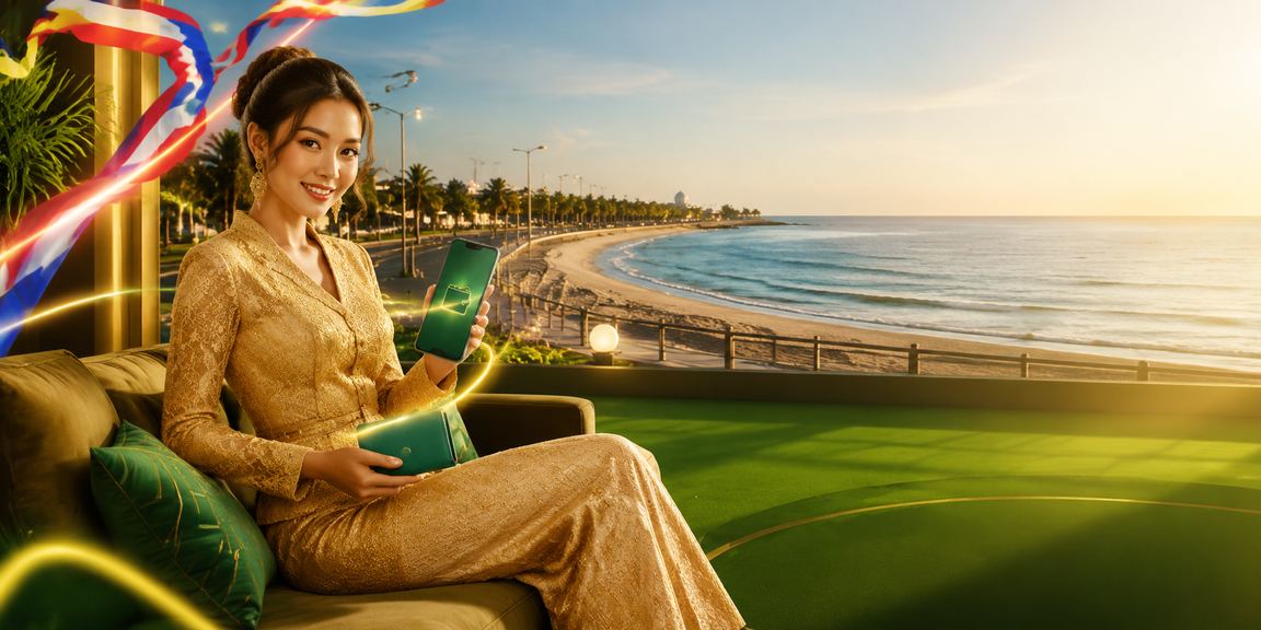 Pengguna wanita Malaysia membuat deposit untuk loteri di Kuantan